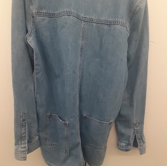 Life in progress Blue Denim Jean Short Romper sz S - Picture 4 of 12